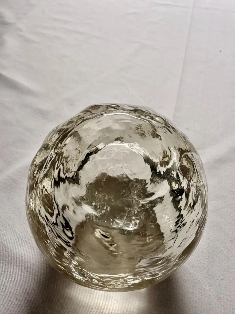 Vintage Kosta Boda Snowball Molded Crystal Votive Candle Holder 3